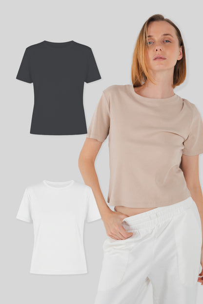 T-Shirt Basic Fiorella  PACK 3 CAMISETAS
