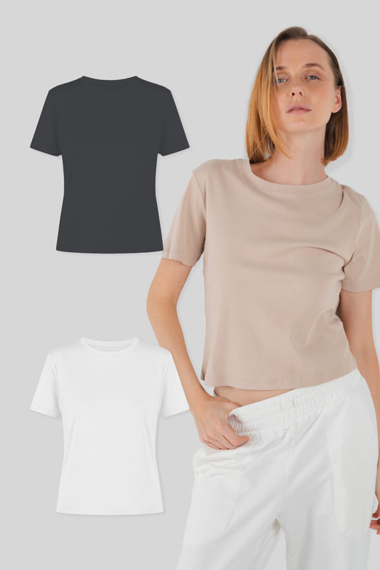 T-Shirt Basic Fiorella  PACK 3 CAMISETAS